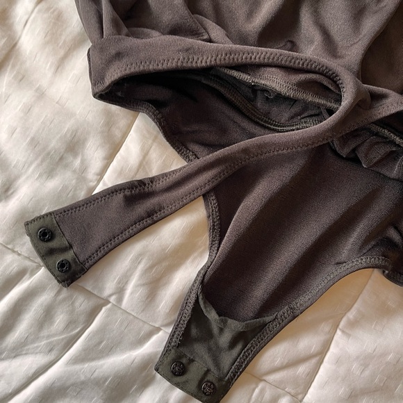 Free People Turnt Bodysuit S Under the Trees Olive Green - Picture 16 of 16